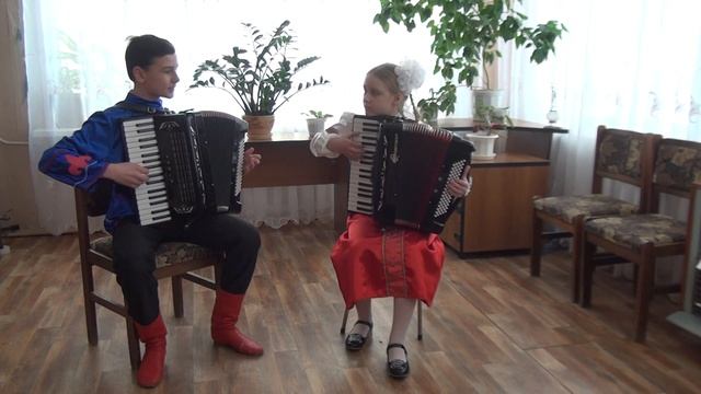 Создашова Варвара и Шкарин Кирилл "Во поле берёза стояла" р.н.п. оброботка А.Иванова смотреть онлайн