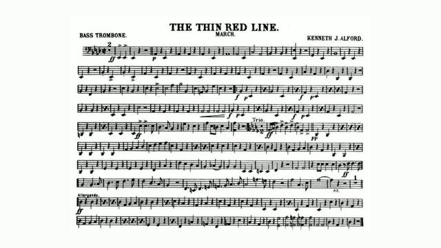 The Thin Red Line March (Kenneth J. Alford) - Bass Trombone смотреть онлайн