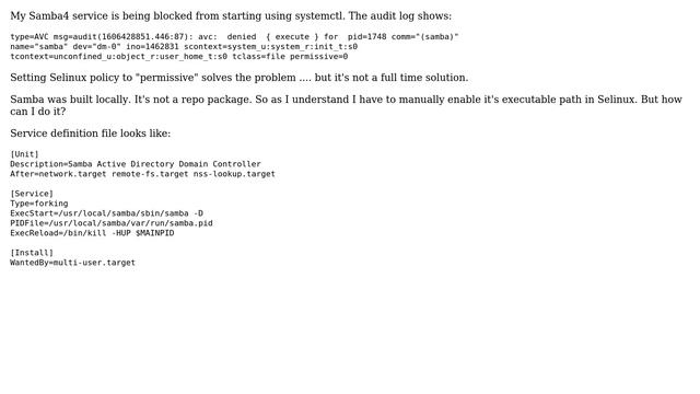 DevOps & SysAdmins: Centos8: Selinux blocking Samba service from starting смотреть онлайн