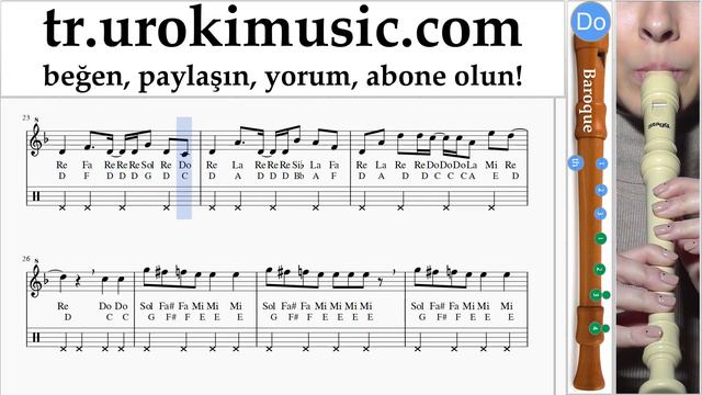 Blok flüt dersleri (B.) Axel F - Crazy Frog Notalar Eğitim um-i723 смотреть онлайн