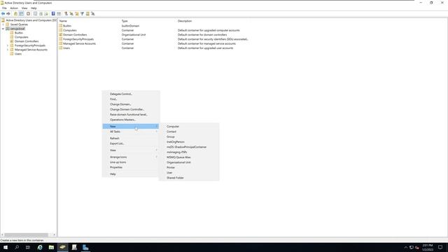 Create Active Directory Organizational Units (OU) and Users - Overview | Windows Server 2019 / 202 смотреть онлайн