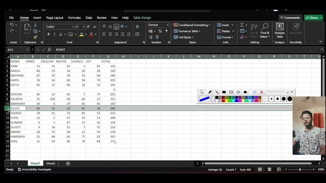 class 5|ms excel|format as a table|cell style|insert|delete|hindi|deepak sir смотреть онлайн