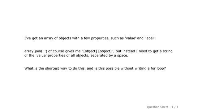 jQuery : join array of objects by using one property смотреть онлайн