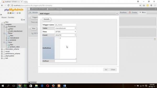 MySQL(part-6): Create and use trigger in MySQL Server