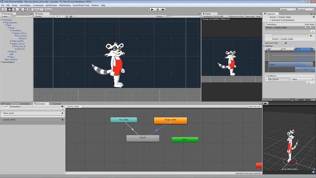 Mixing of 2D animations in Unity 3D, the animator, a mask, a script.(RU, EN-subtitles) смотреть онлайн