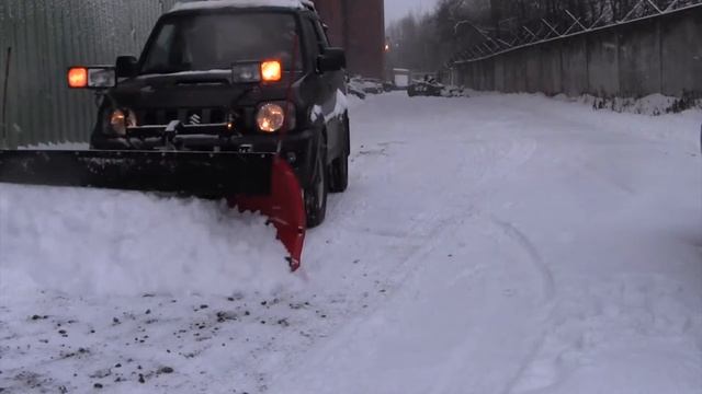 Отвал для снега на внедорожник, джип и Suzuki Jimny смотреть онлайн