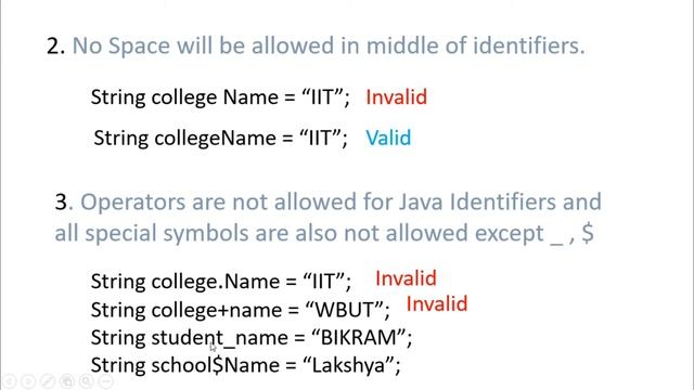 Various tokens | Rules for identifiers | tokens in Java смотреть онлайн