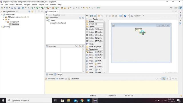 Java Swing : JLabel Component | Swing Components | Hindi Tutorial смотреть онлайн
