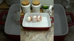 Картофель запеченный с беконом и сыром в сметане в духовке рецепт  #Shorts