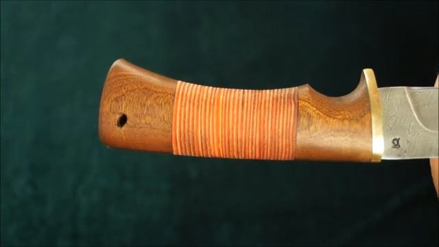 Нож Клык (дамасская сталь), рукоять кожа смотреть онлайн