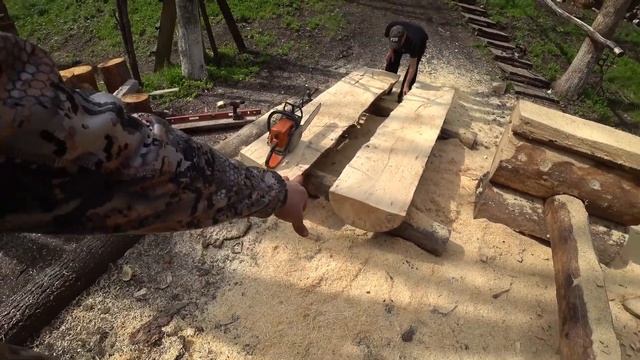 I MAKE A HUGE TABLE FROM LARGE LOGS смотреть онлайн