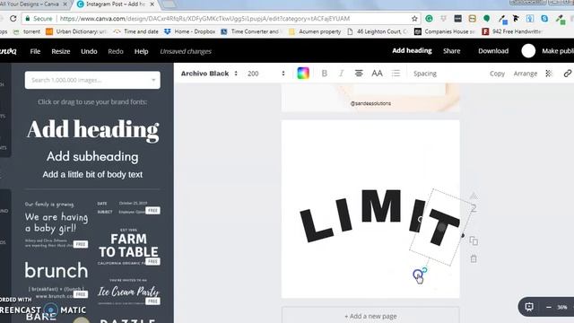How to make a CURVED TEXT in Canva смотреть онлайн