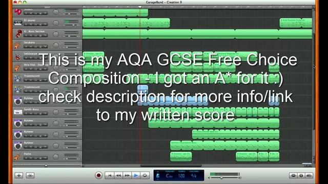 My A* Music GCSE Free Choice Composition (AQA) (Garageband) 2017 смотреть онлайн