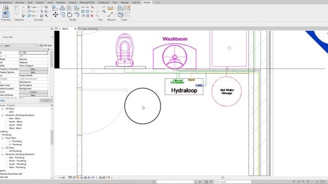How to import Plumbing CAD drawing over Revit Architectural model (Revit: ME? Beginners Series 3) смотреть онлайн