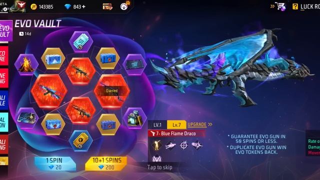 EVO VAULT EVENT FREE FIRE | BLUE FLAME DRACO AK RETURN | FF NEW EVENT TODAY | FREE FIRE NEW EVENT смотреть онлайн