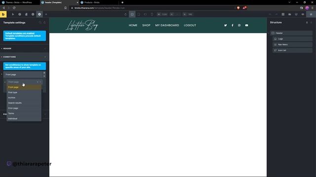 Bricks builder tutorial: How to create Conditional header display. | website with two header. смотреть онлайн