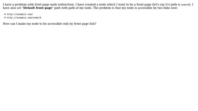 Drupal: Access front page node only by front page link смотреть онлайн