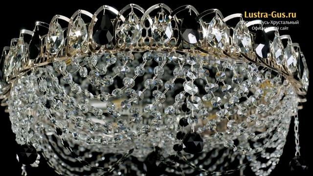 Хрустальная люстра «Жасмин №1 черная» - Гусь-Хрустальный завод - Lustra-gus.ru