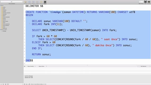 MySQL timeAgo Fonksiyonu смотреть онлайн