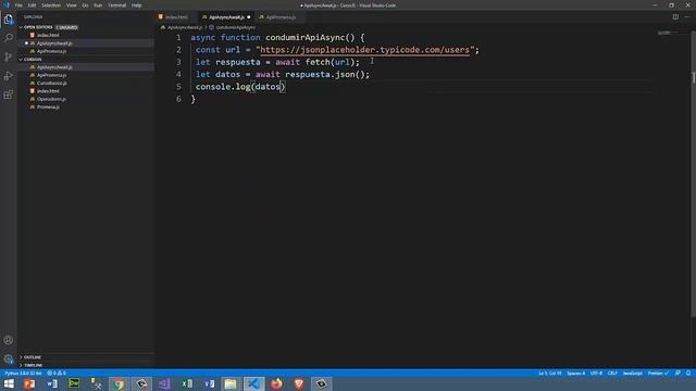 Consumir API Async/Await смотреть онлайн