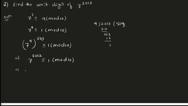 Examples to Find Last Digit of a Given Number|| Modular Arithmetic|| Dr. Sujata T смотреть онлайн