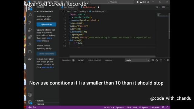 How to create a tree in python ?.. using turtle ?... #pythonprogramming #python #turtle #youtube смотреть онлайн