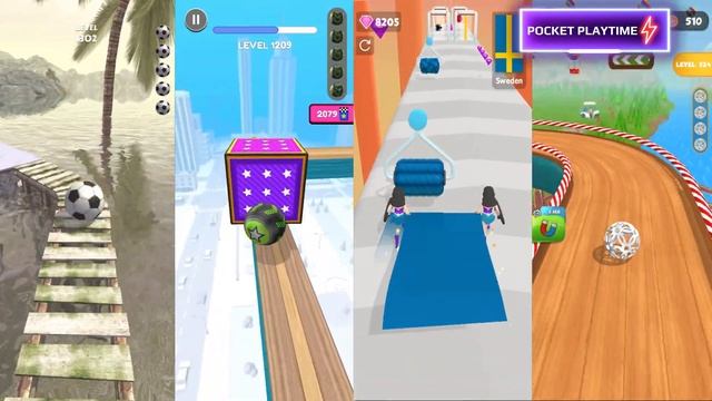 Rollance vs Going Balls vs Flag Painters vs Fast Ball Jump - All level gameplay Android, IOS смотреть онлайн