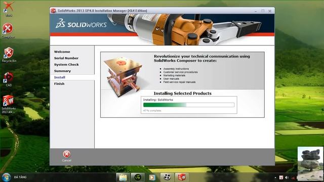 Hướng dẫn cài đặt SolidWorks 2013 64 Bit How to install SolidWorks 2013 смотреть онлайн