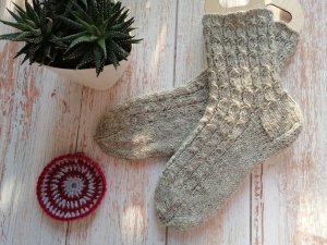 №262 Готовы еще одни женские носочки из рассказовской шерсти 🧶🧶🧶Носки спицами женские  #вязание