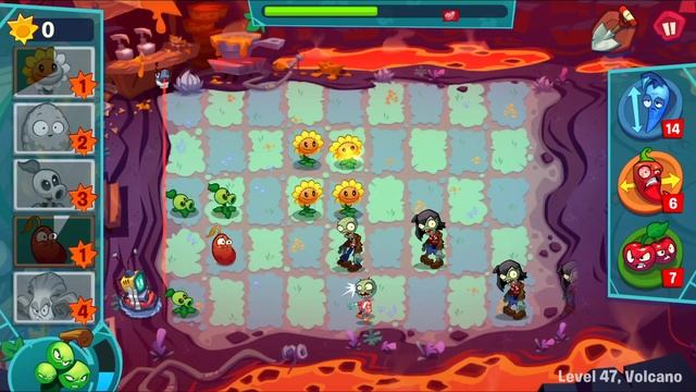 Plants vs Zombies 3 - New Plant Chili Bean, New Zombie Rock-n-Rollin Imp - Volcano Levels 46-48 смотреть онлайн