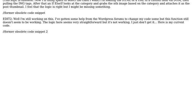 Wordpress: Programmatically set thumbnail via URL using DOM and XPATH - Where to add ELSEIF смотреть онлайн