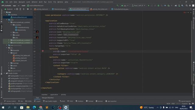 Приложение Коктейли на Java в Android Studio. Урок 14. Добавляем вторую Activity. смотреть онлайн