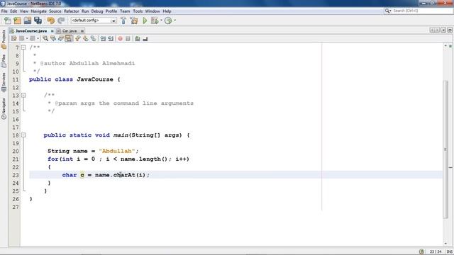 الدرس الواحد والسبعون : مثال على String.charAt and String.length смотреть онлайн