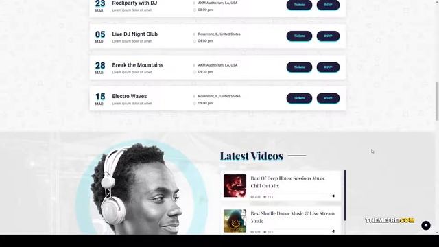 Musiziya - Musician Band WordPress Theme music band events Build Website смотреть онлайн