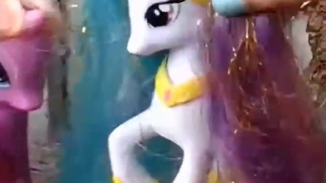 Пони на летних каникулах на даче