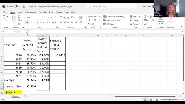 Standard Deviation of Portfolio Using Excel смотреть онлайн