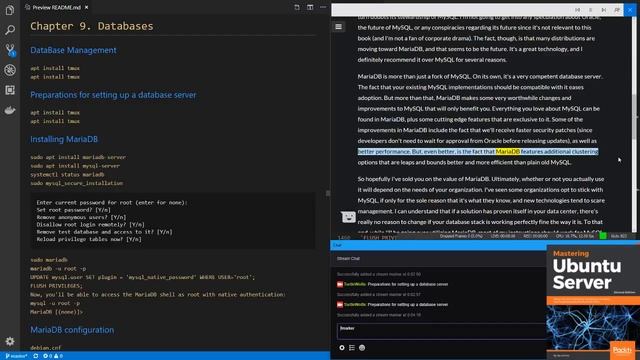 Mastering Ubuntu Server 18.04 Ch 9 section 2 Preparations for setting up a database server смотреть онлайн