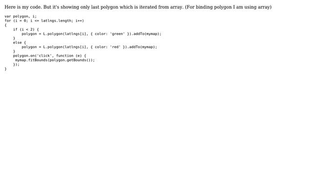 GIS: Adding click event to every polygon on map in leaflet to use map.fitBounds() смотреть онлайн