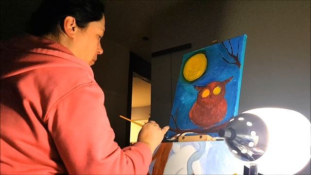 Oil painting Owl part 1, Canada, Quebec, Quebec City смотреть онлайн