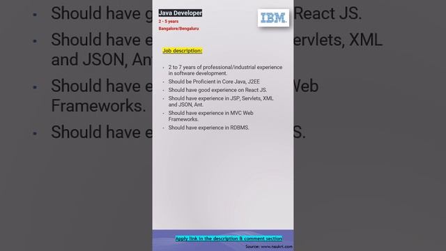 IBM is hiring- Java Developer #itjobs смотреть онлайн