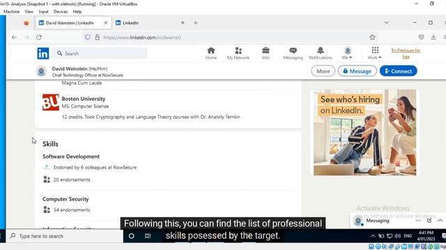 Collecting open source data from LinkedIn for OSINT смотреть онлайн