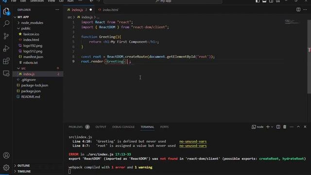 Comprehensive React 18 Guide Part 2 - Remove Boilerplate, First Component, Extensions and settings смотреть онлайн