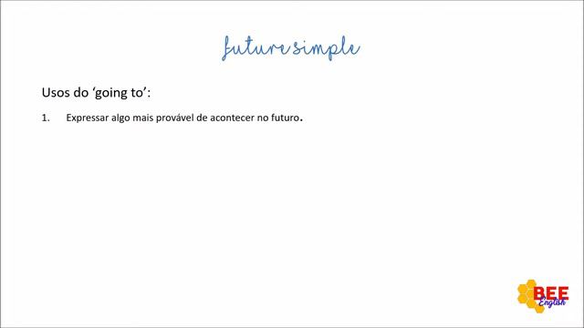 Videoaula: Future Simple (Going to) смотреть онлайн