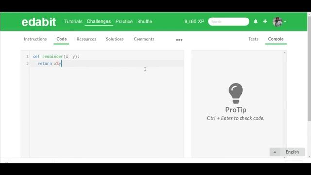 Return the Remainder from Two Numbers with python смотреть онлайн