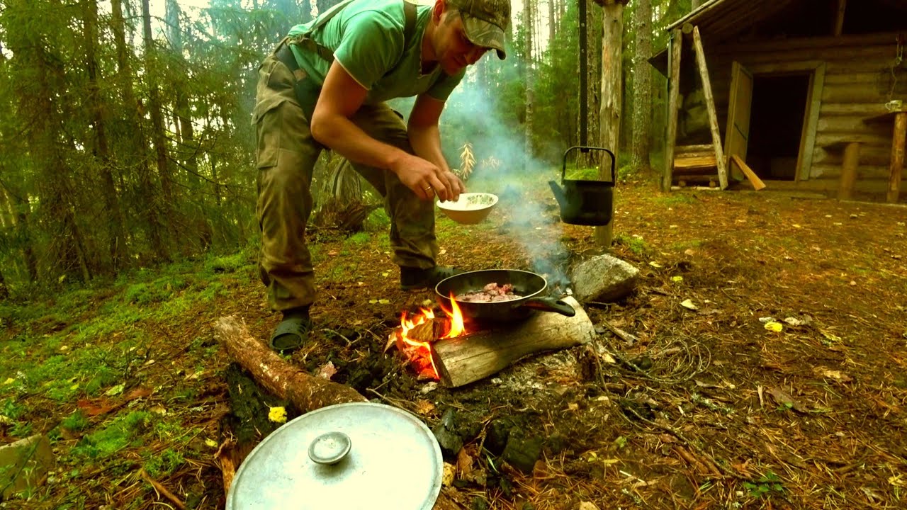 В лес с Ночевкой!Охота на Боровую Дичь!Что Добыл, то и Приготовил! смотреть онлайн