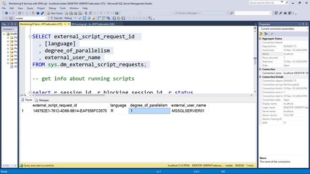Monitoreo de SQL Server 2016 R Services con DMV смотреть онлайн