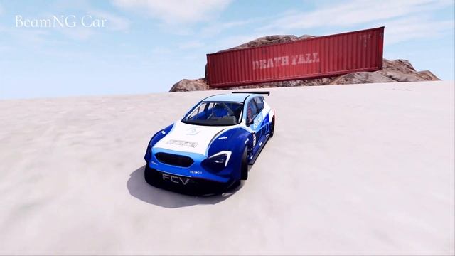 BeamNG.drive - Sports Cars Jumping Off The Ramps