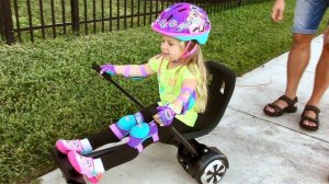 HOVERBOARD CHALLENGE! Halo Rover Family Fun Playtime with Diana and Roma Video for kids