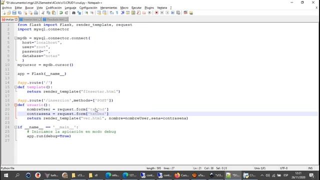 Python Flask Mysql MariaDb CRUD Insertar смотреть онлайн
