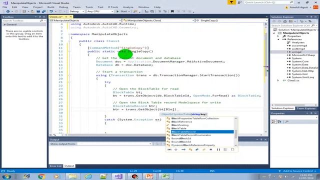 Copy Object in AutoCAD using C# смотреть онлайн